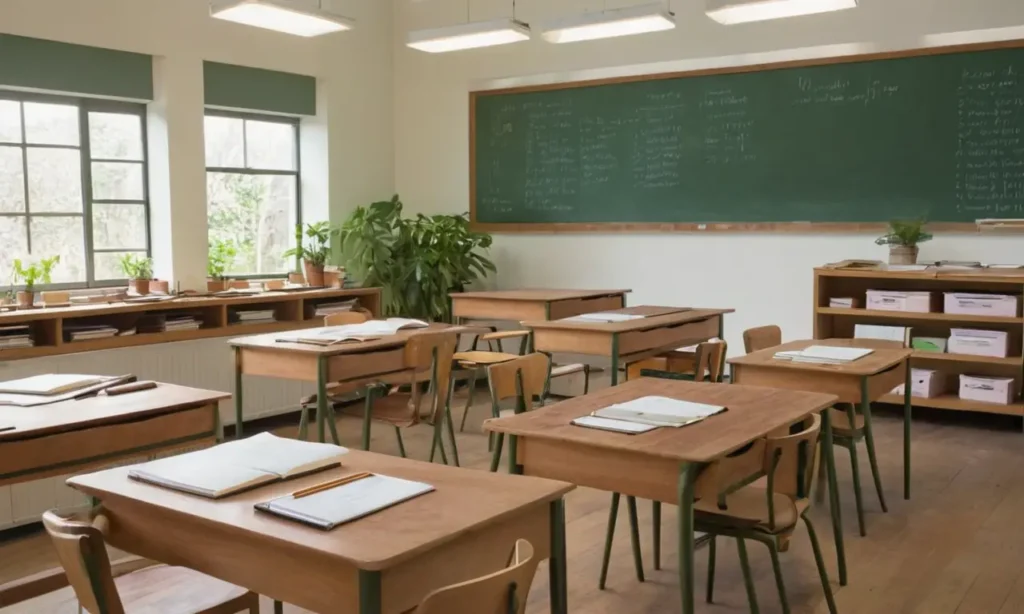 Salle de classe blanche