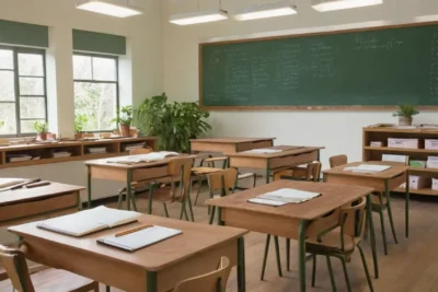 Salle de classe blanche