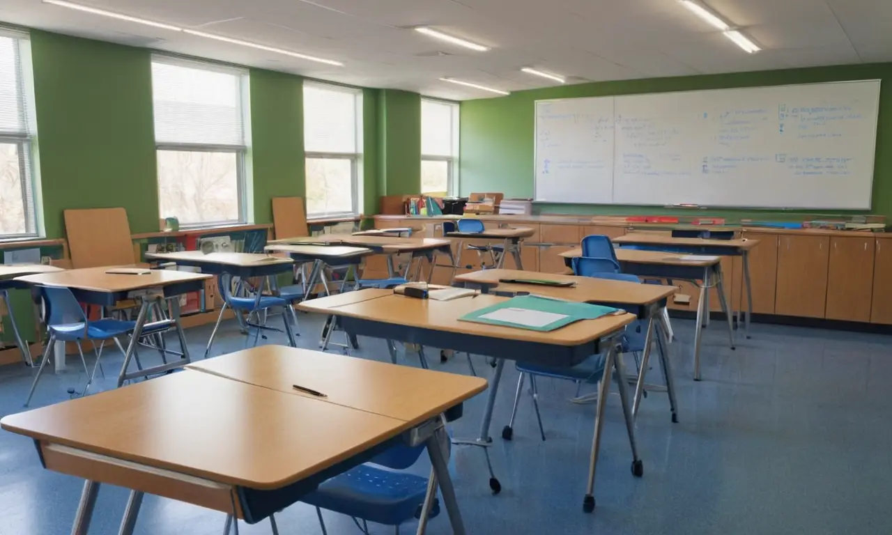 Une salle de classe lumineuse et organisée