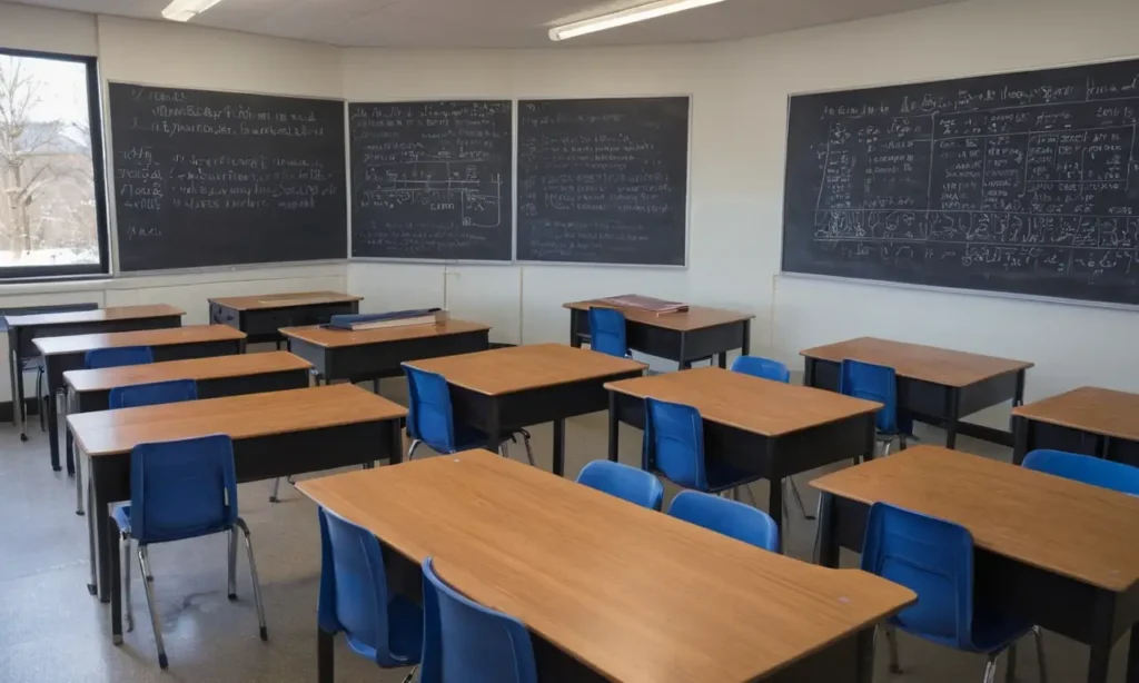 Salle de classe organisée
