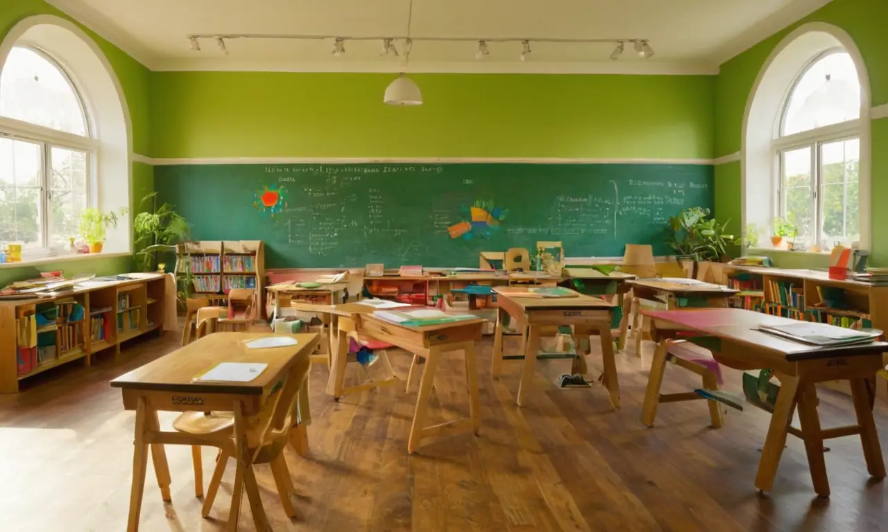 Salle de classe lumineuse et engageante