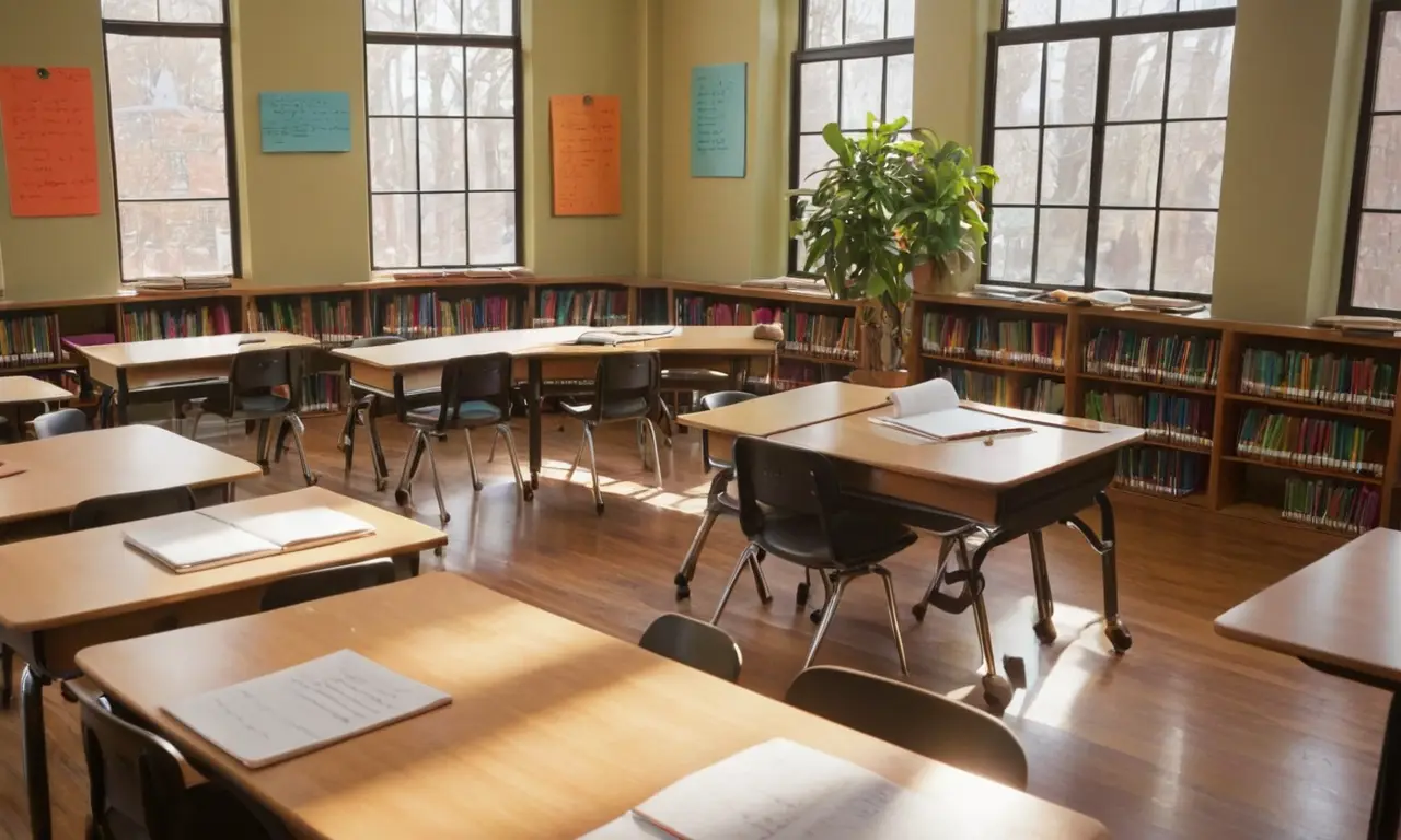 Salle de classe lumineuse et accueillante