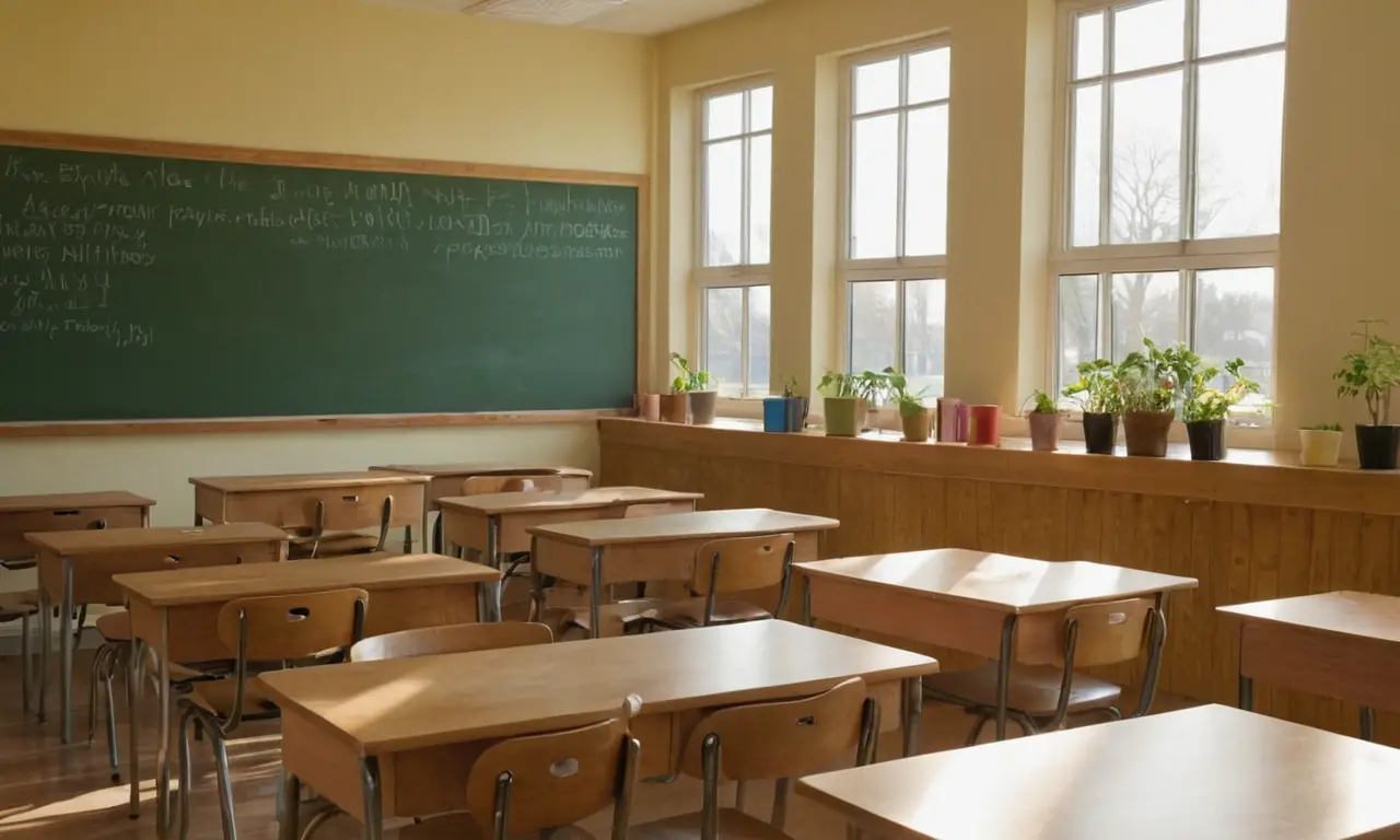 Salle de classe lumineuse et accueillante