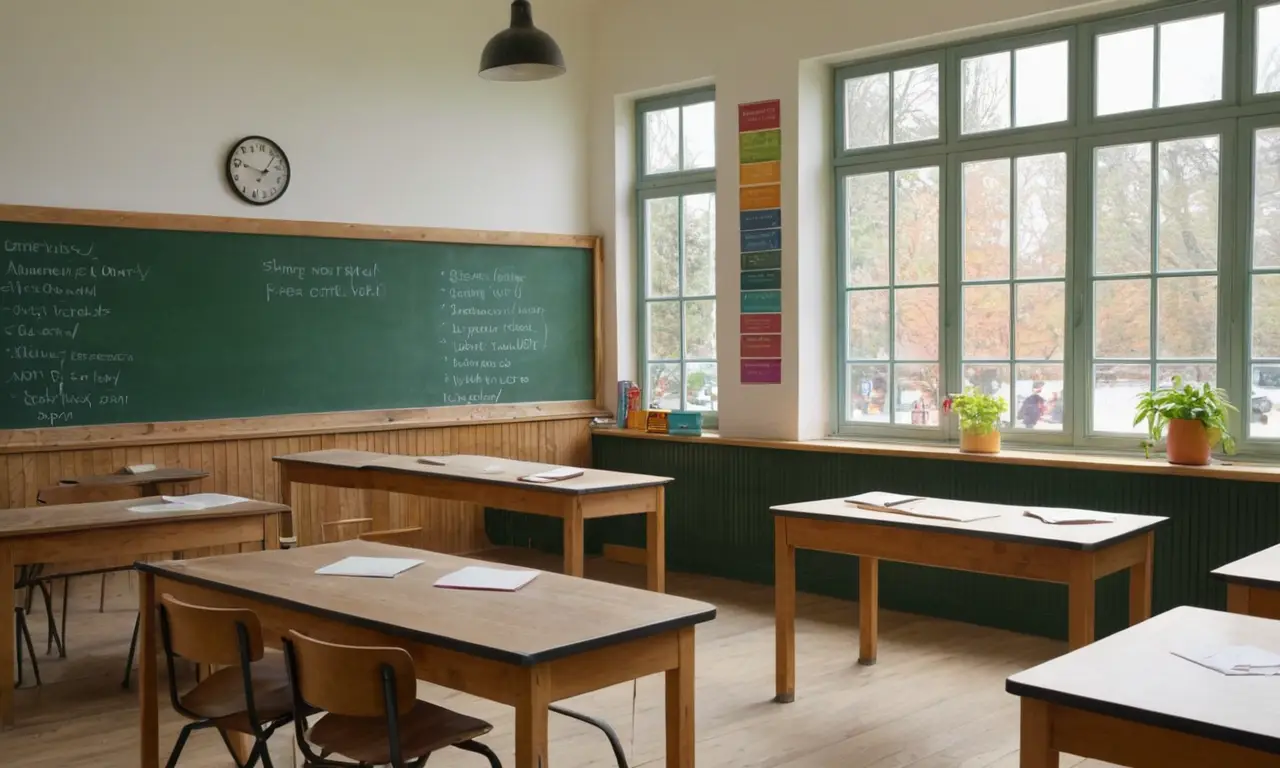 Salle de classe lumineuse et accueillante
