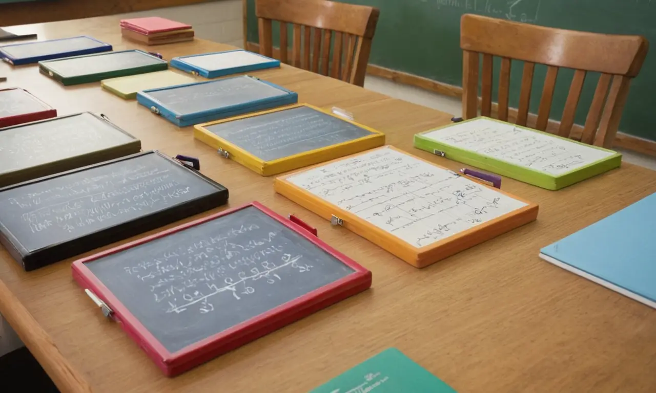Salle de classe animée avec matériels ordonnés