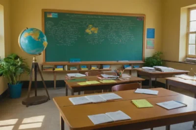 Une salle de classe lumineuse et organisée