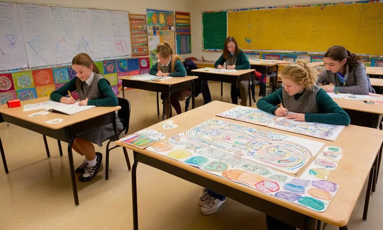 Une scène de classe dynamique et engageante