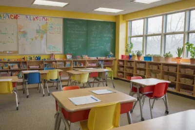 Salle de classe lumineuse