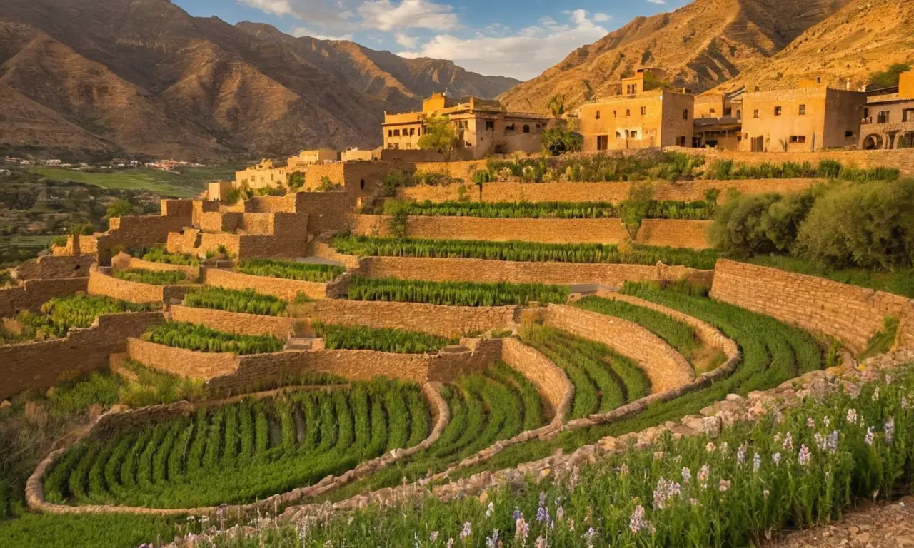 Terrains en terrasses avec paysages andins