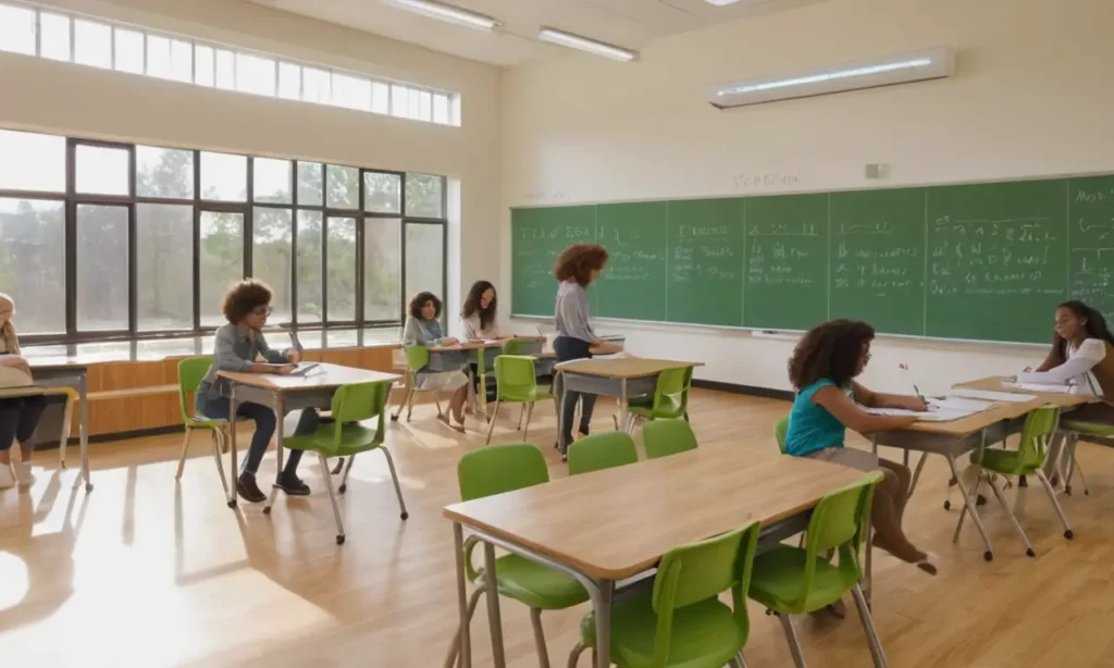 Salle de classe lumineuse et engageante
