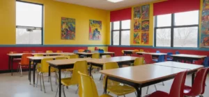 Salle de classe vive et créative