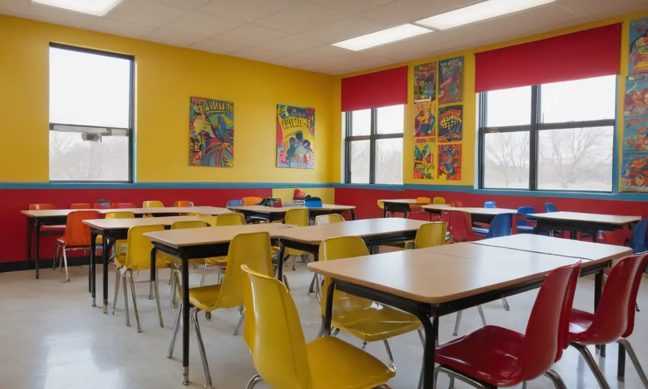 Salle de classe vive et créative
