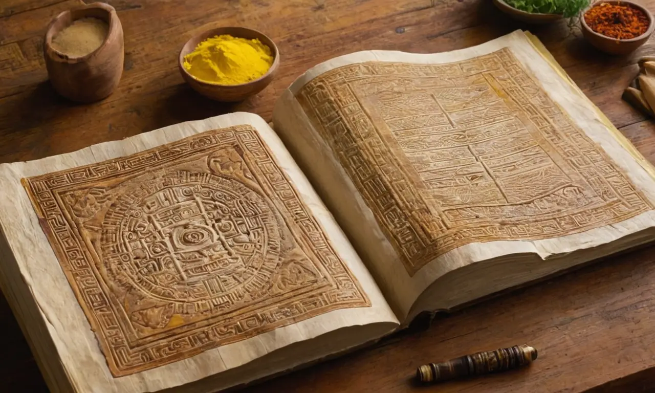 Codex ancien sur une table en bois