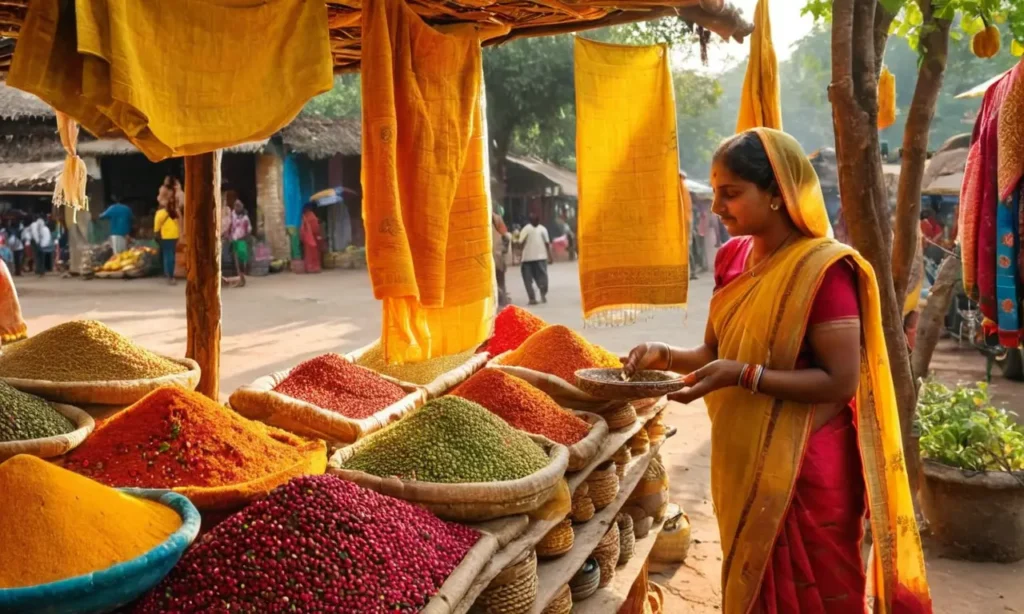 Marché indien animé