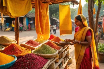 Marché indien animé
