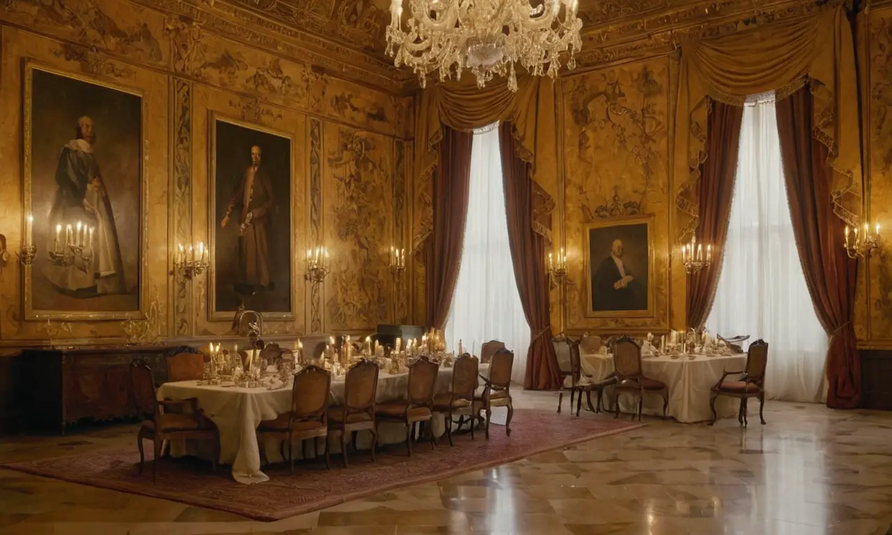 Salle historique animée de débats intellectuels