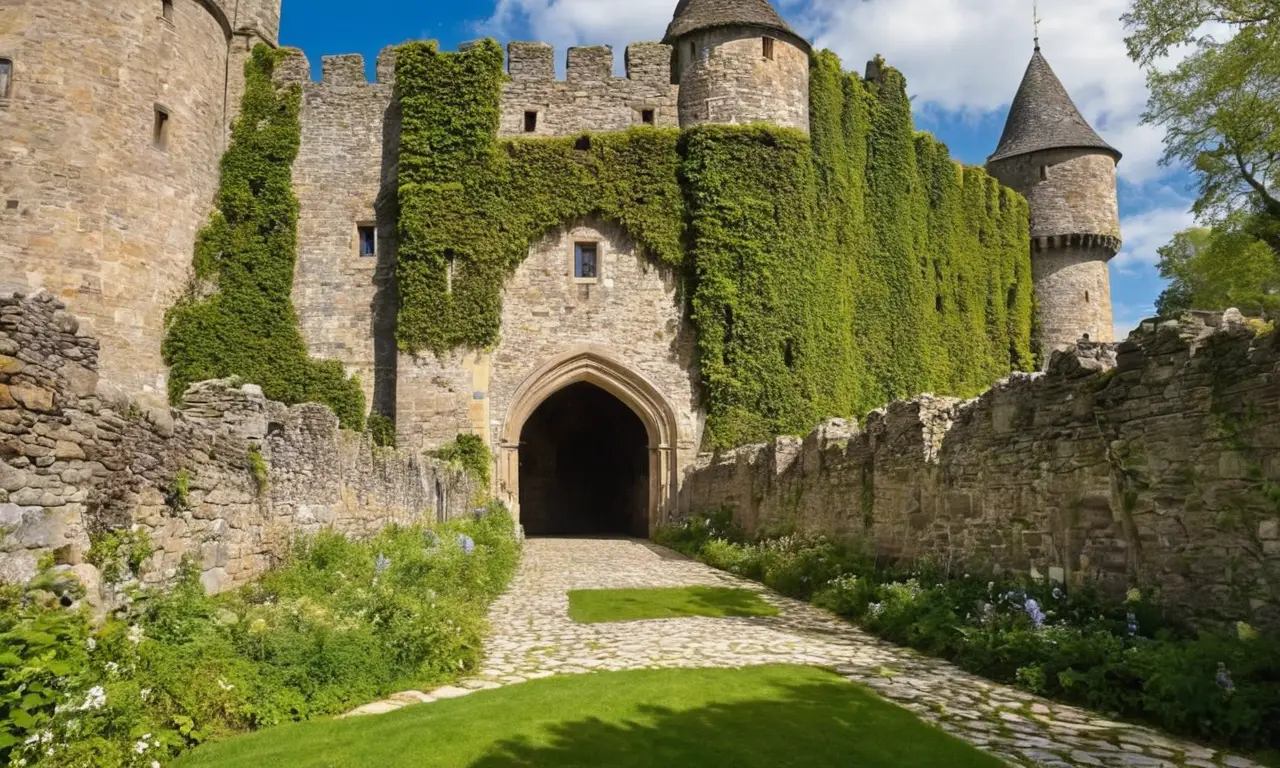 Château moyenâgeux alliant nature et architecture