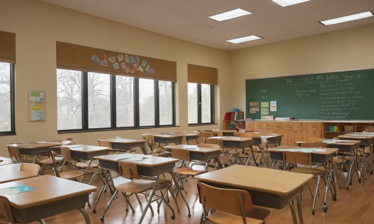 Salle de classe lumineuse et accueillante