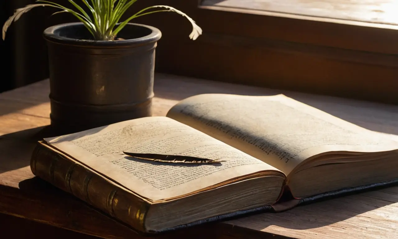 Un livre ancien sur un bureau lumineux