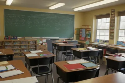 Salle de classe lumineuse et inspirante
