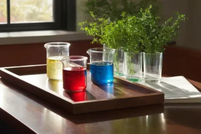 Tableau de laboratoire coloré et organisé