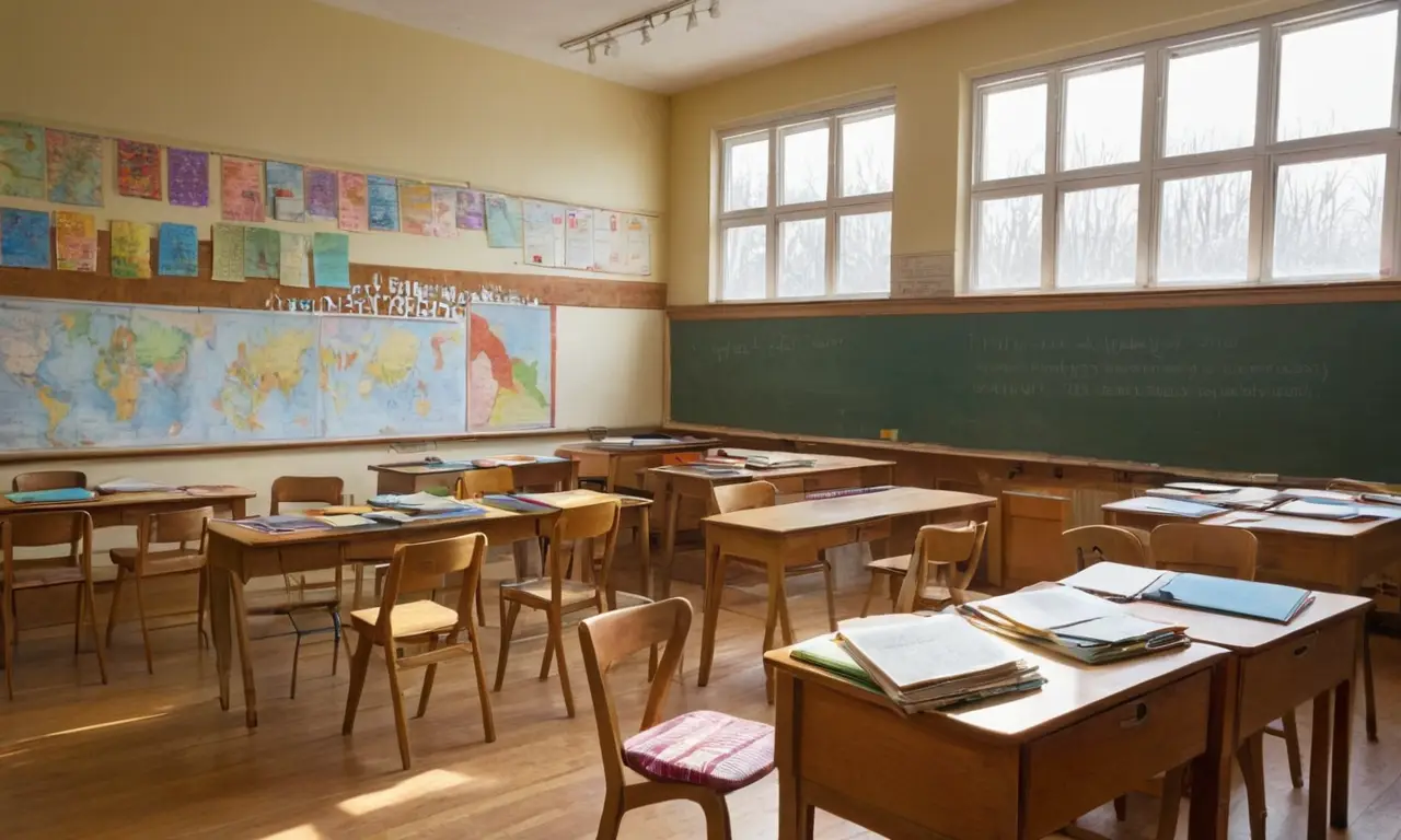 Salle de classe lumineuse et accueillante