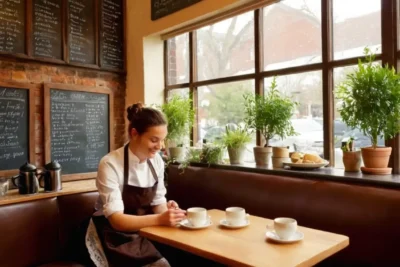 Un café chaleureux et vivant