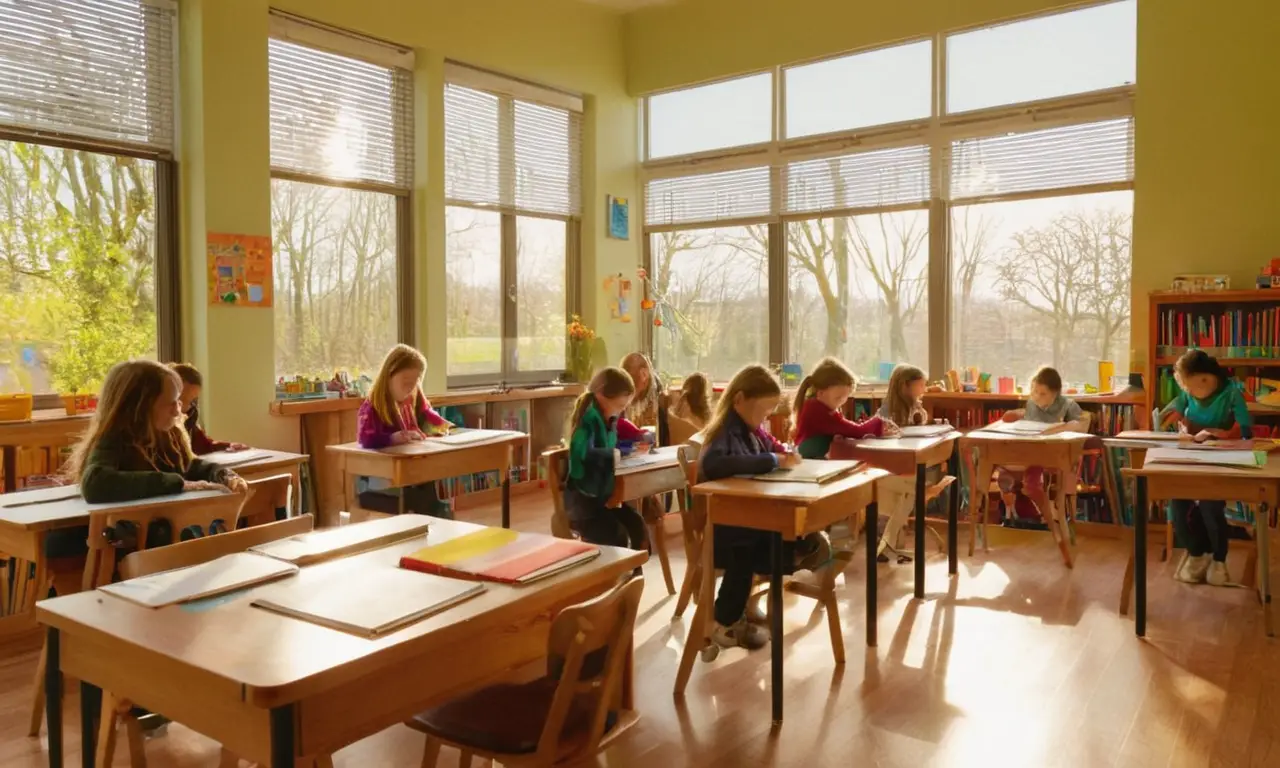 Salle de classe lumineuse et accueillante