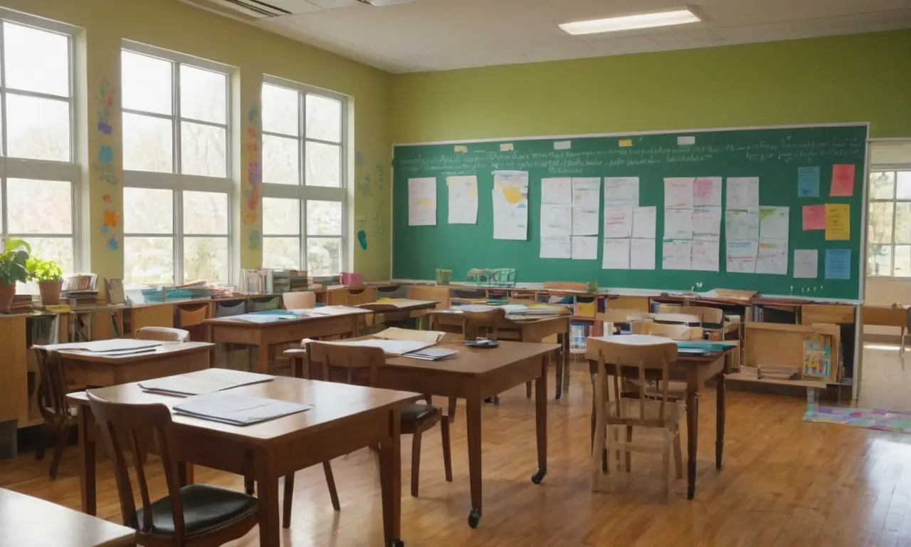 Une salle de classe lumineuse et vibrante