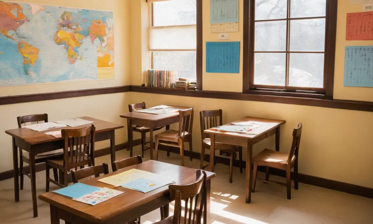 Salle de classe lumineuse et engageante