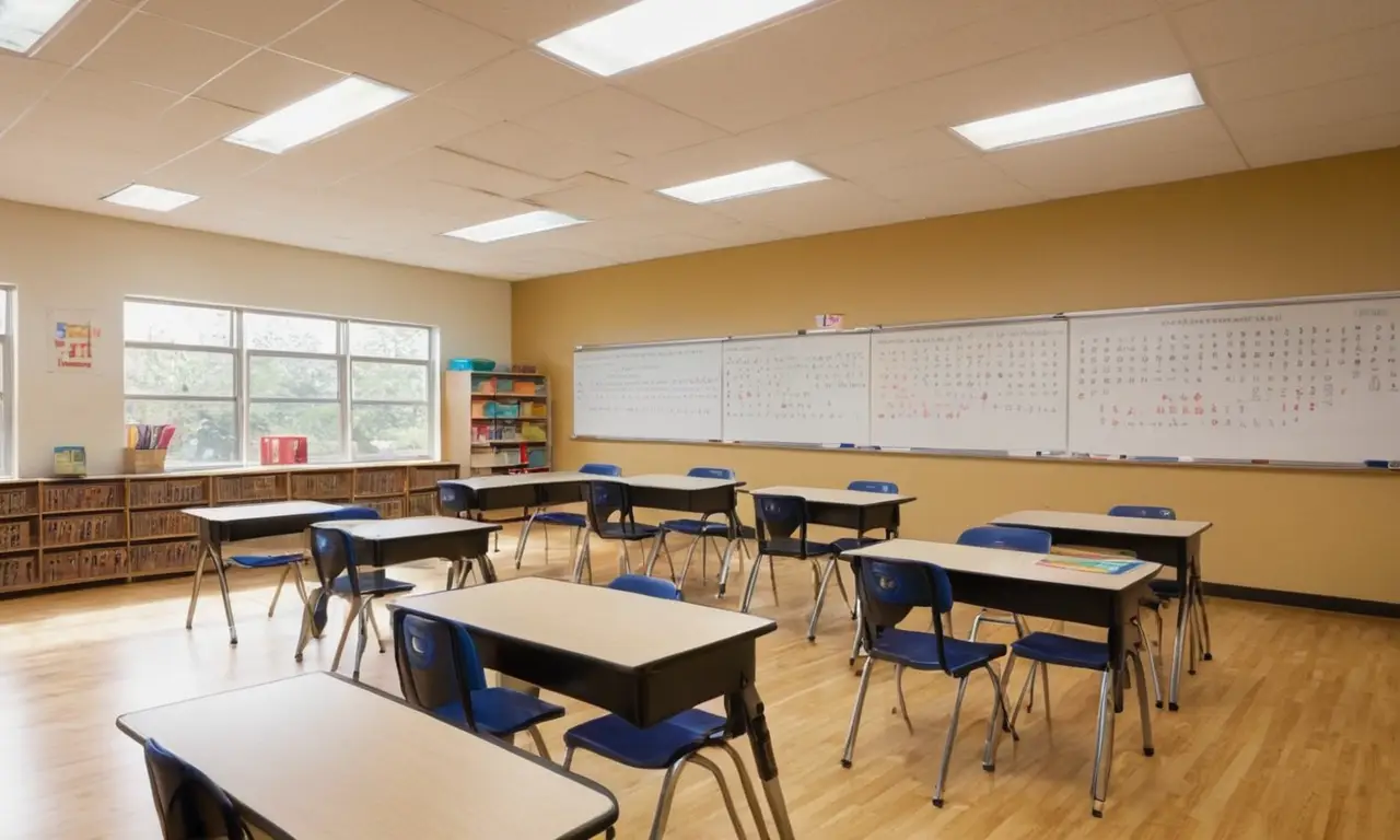 Salle de classe inspirante et lumineuse