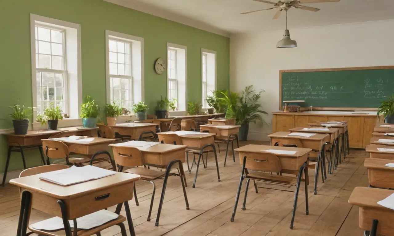Salle de classe lumineuse et accueillante