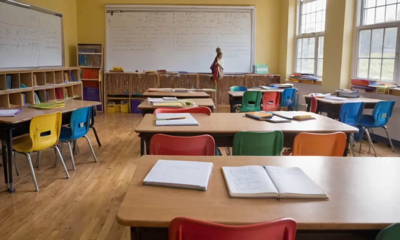 Salle de classe lumineuse et dynamique