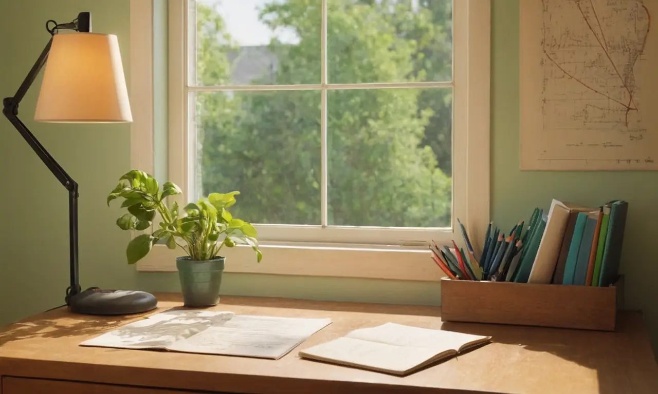 Bureau détude bien organisé et apaisant