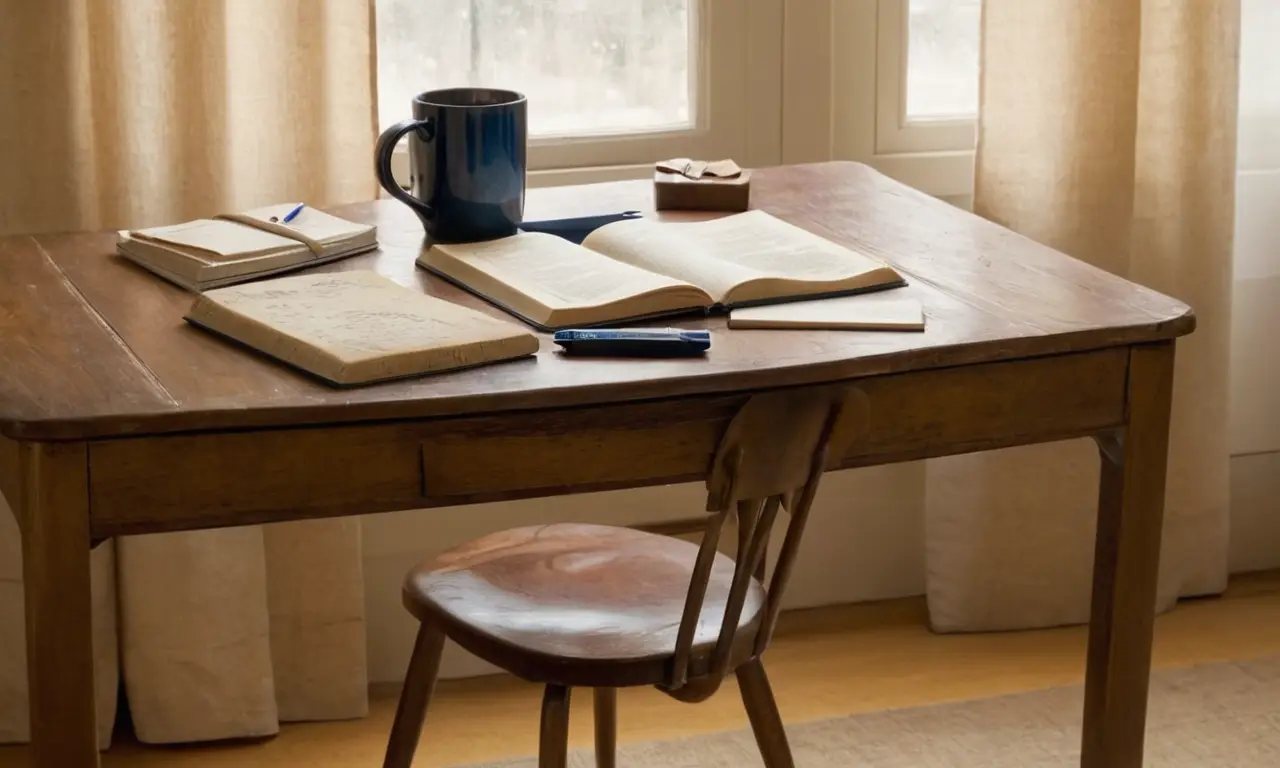 Un bureau en bois, ambiance chaleureuse et accueillante