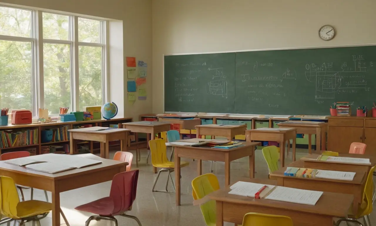 Salle de classe studieuse et lumineuse
