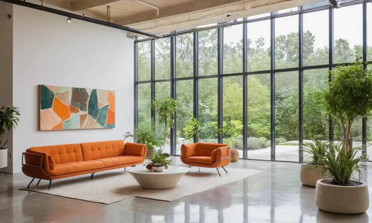 Galerie moderne, art vibrant et atmosphère exploratoire