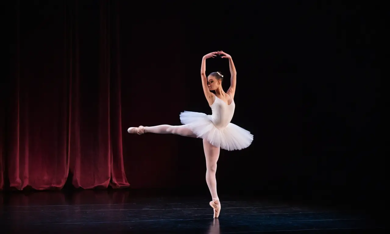 Danseuse en tutu, scène moderne intrigante
