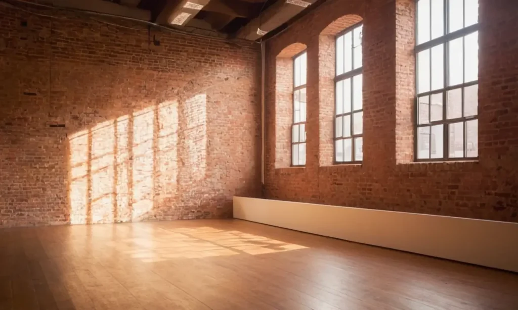 Studio de danse élégant avec lumière douce