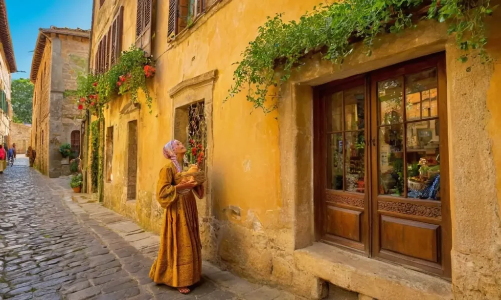 Scène florentine vivante et colorée