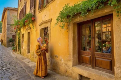 Scène florentine vivante et colorée