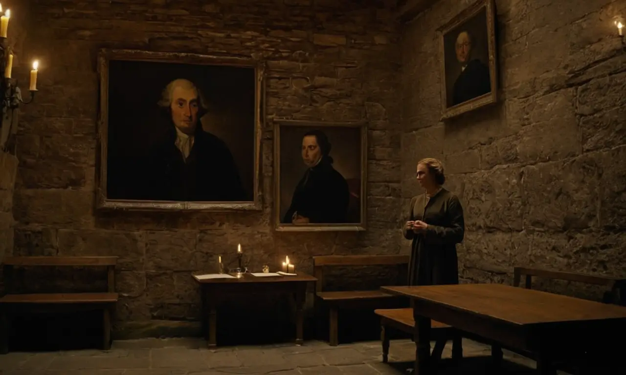 Salle daudience sombre, tension avant lexécution