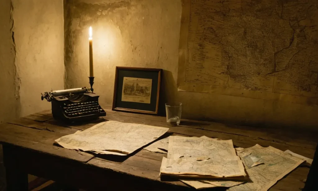 Une pièce sombre pleine de souvenirs historiques