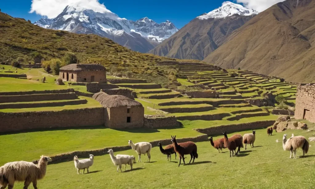 Montagnes andines majestueuses et culture inca