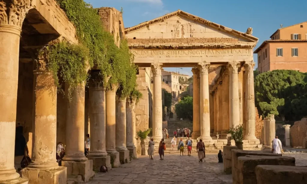 Forum romain évoquant grandeur et histoire