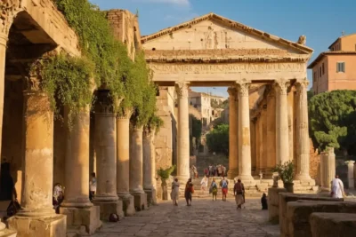 Forum romain évoquant grandeur et histoire