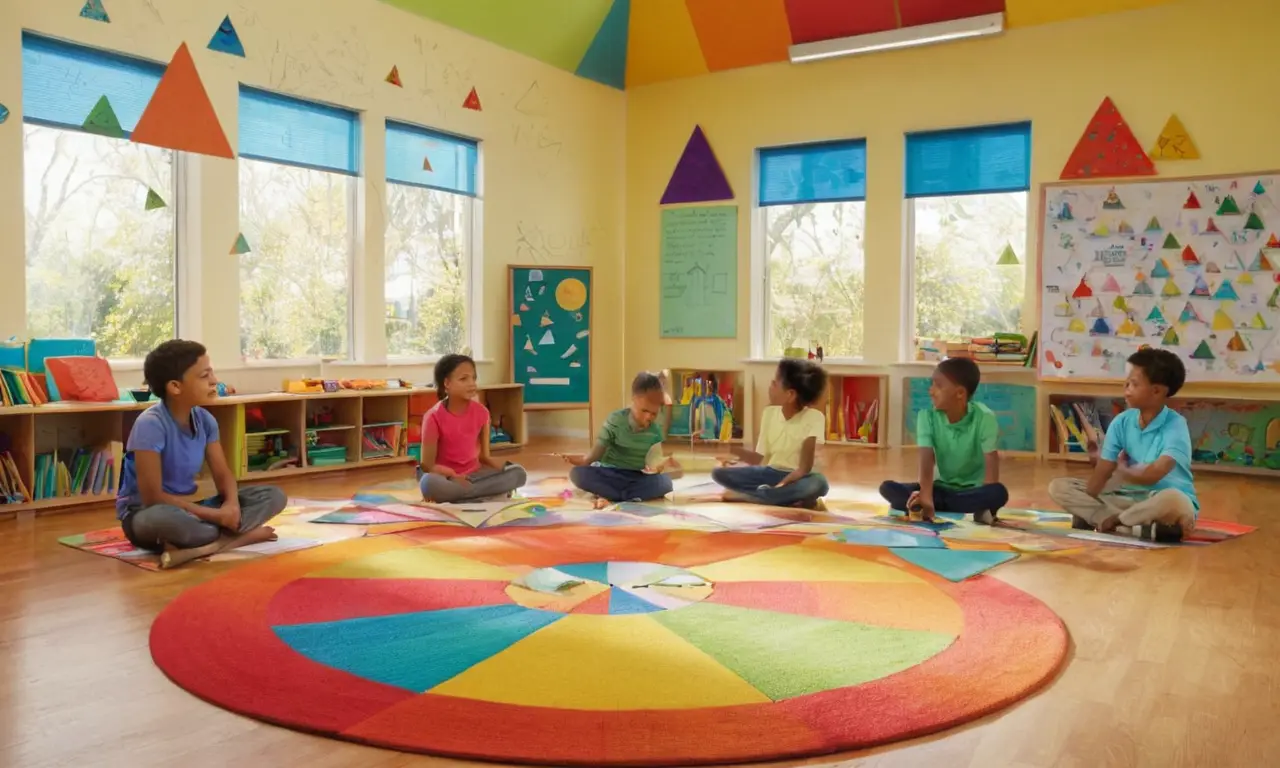 Salle de classe lumineuse et colorée