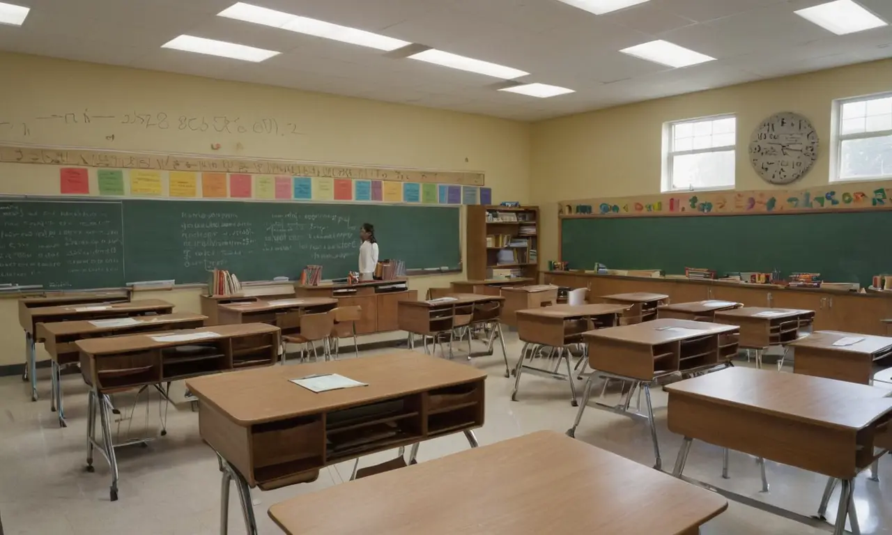 Salle de classe lumineuse, propice à lapprentissage