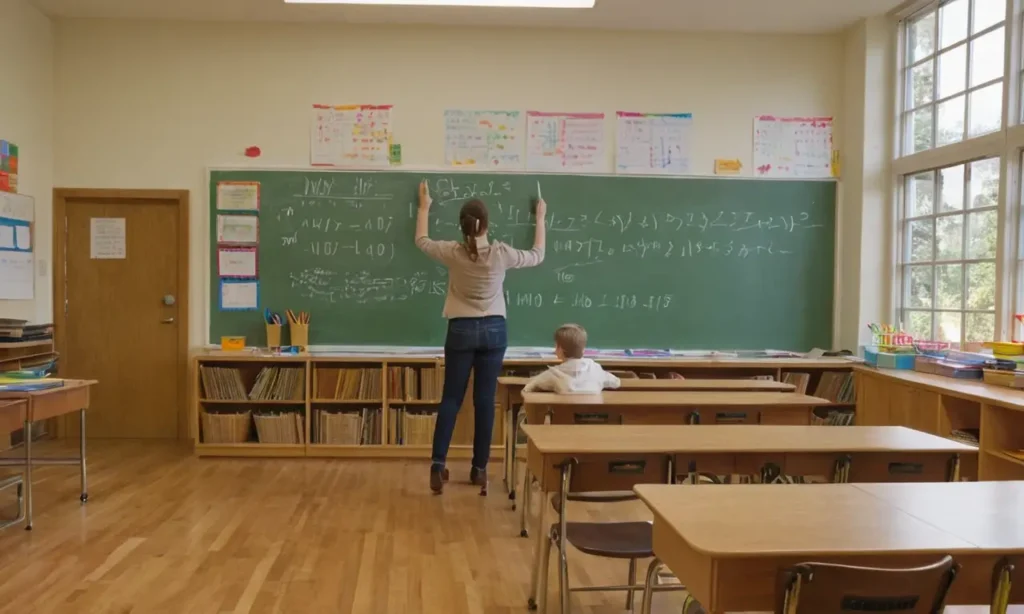 Salle de classe animée et ensoleillée