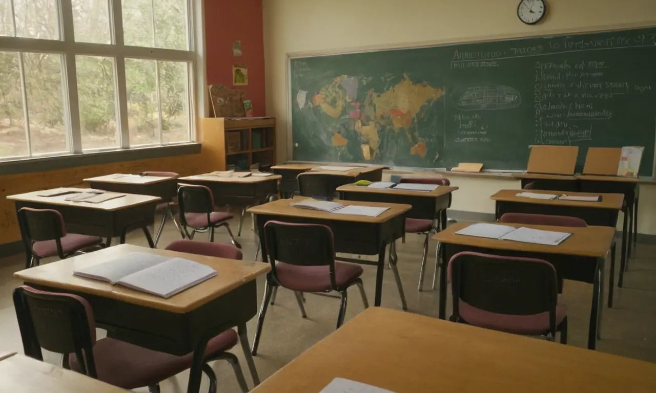 Une classe ensoleillée, élèves attentifs et engagés
